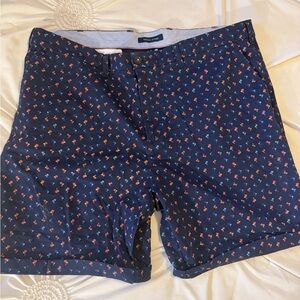 Men’s Tommy Hilfiger Navy and Multicolor Patterned Shorts